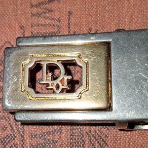 Dior Metallic Belt Buckle in Silver and Gold